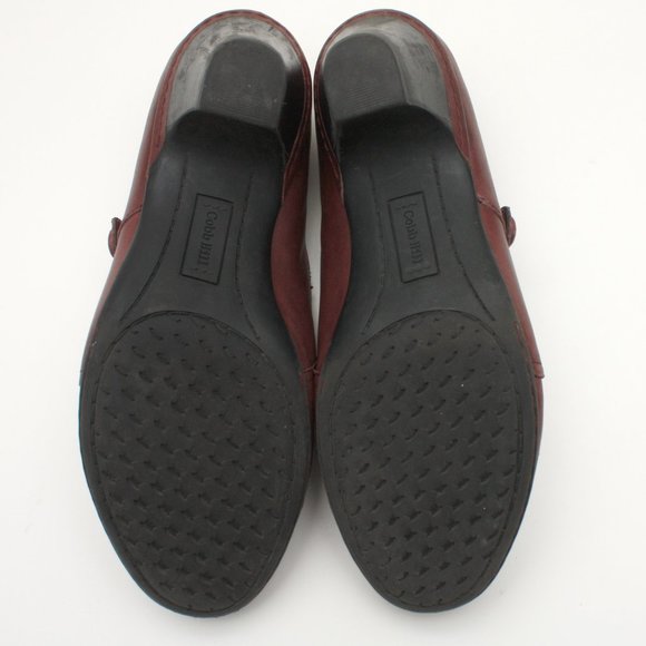 Cobb Hill by New Balance Shoes Size 8.5 W Burgundy Ruched Leather Button Shootie - Picture 10 of 10